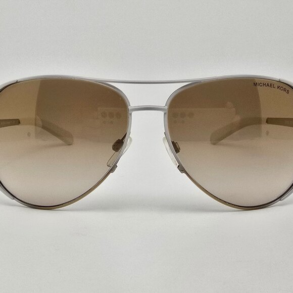 Michael Kors MK5004 Chelsea White Frame Gold Gradient Lens Aviator Sunglasses main image 14